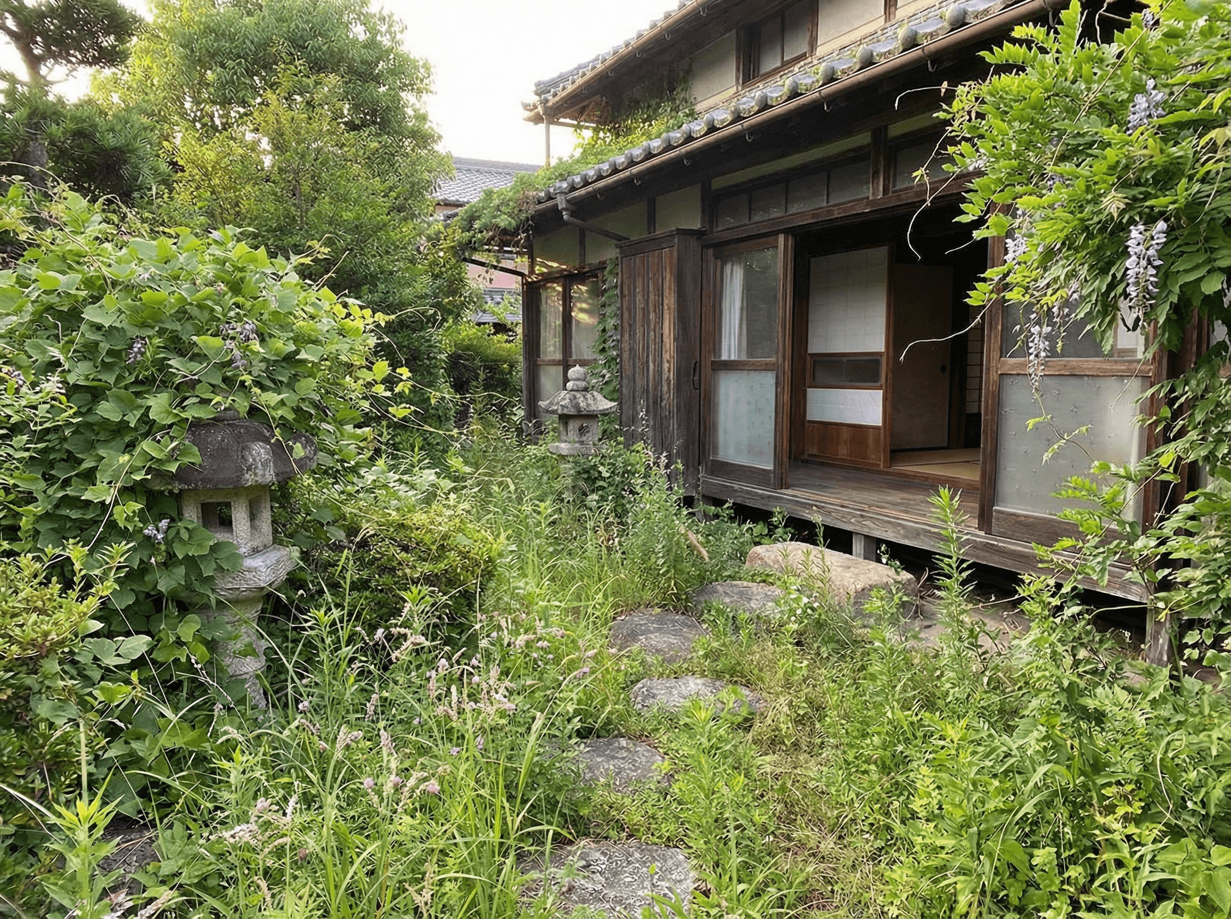 生い茂った雑草